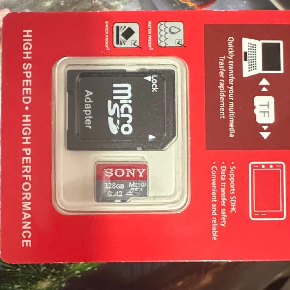 Sony Black and Red Micro SD Card with Adapter